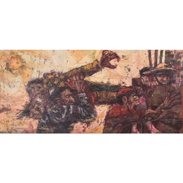 Alvaro, Battle Scene, 1960s, Oil on Canvas, Framed For Sale - Image 15 of 15