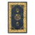 1920s Navy Floral Birds Medallion Antique Chinese Peking Knotted Wool Carpet Rug For Sale