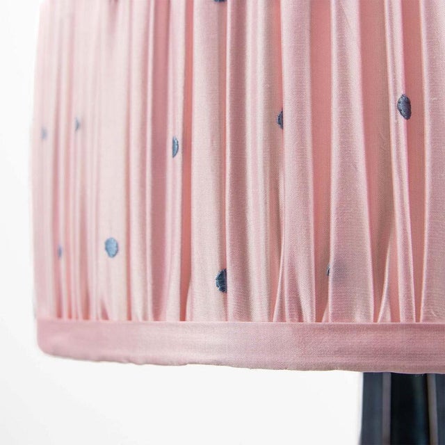 1960s Vintage Table Lamp with Pleated Lampshade from Soholm, 1960s For Sale - Image 5 of 17