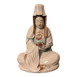 19th Century Japanese Meiji Porcelain Figure of a Goddess or Guanyin For Sale