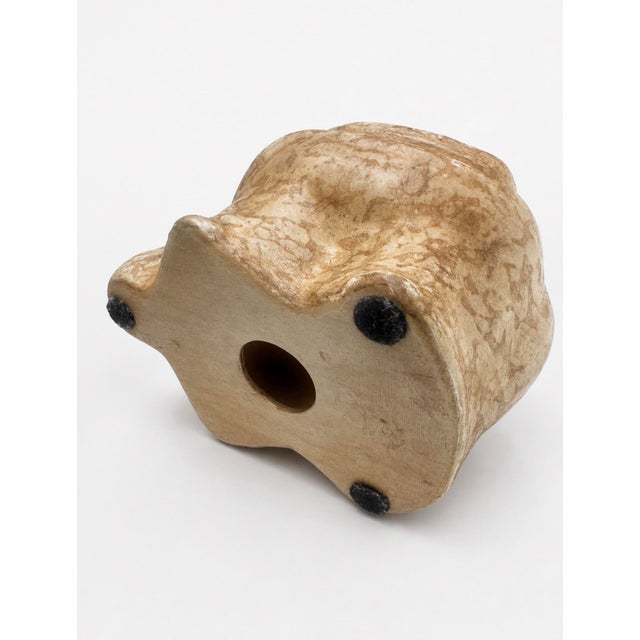 Brown Vintage Set of Three Marbled Ceramic Elephant Boho Chic Sculptures For Sale - Image 8 of 10