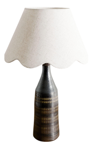 Swedish Mid-Century Stoneware Ceramic Table or Desk Lamp by Arthur Andersson, 1940s