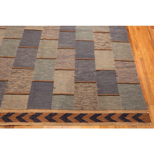 Geometric Modern Swedish Kilim Rug, Country of origin: Central Asia, Circa date: Modern