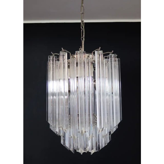 Quadriedri Murano Chandelier – 47 Trasparent Prisms For Sale - Image 9 of 9