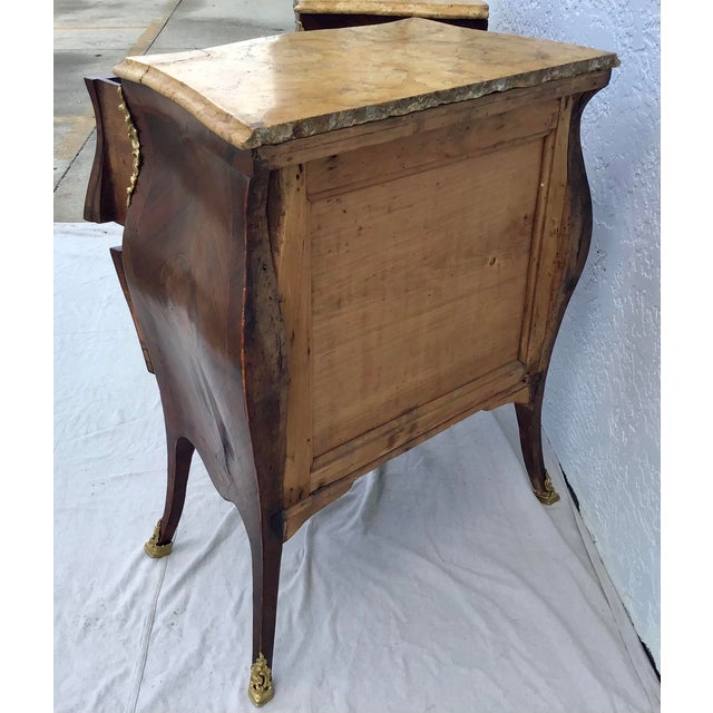 18th Century Italian Neapolitan Inlaid Nightstand Bed Side Tables Commodini Nightstands For Sale In Tampa - Image 6 of 12