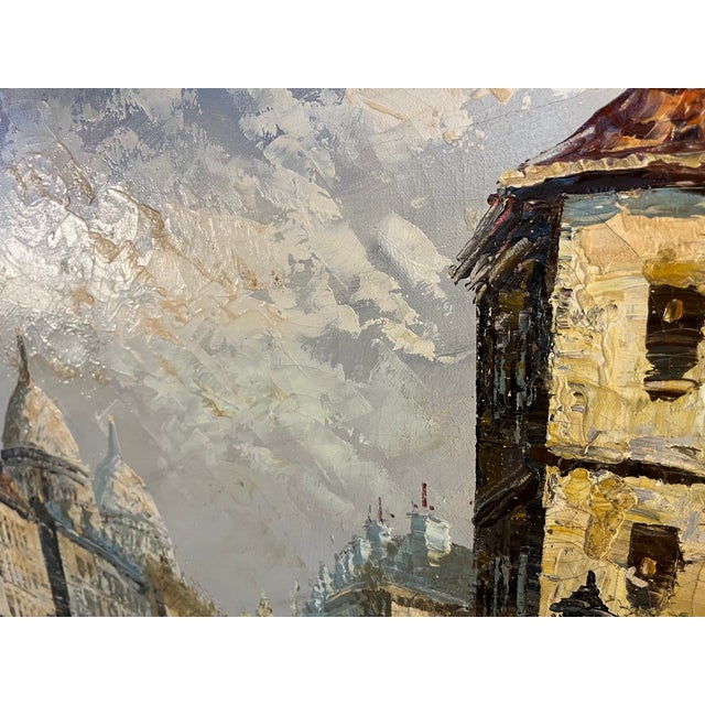 White Caroline Burnett (1877-1950) Impressionist Paris Cityscape Oil Painting For Sale - Image 8 of 12