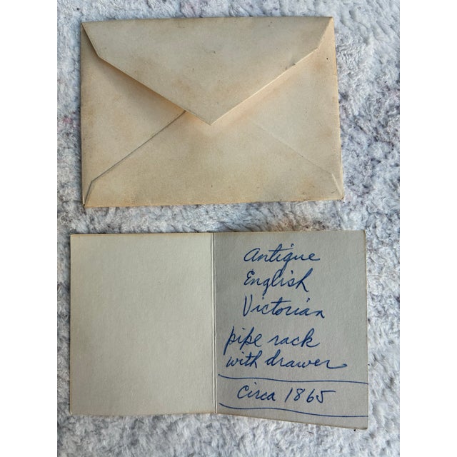 Victorian English Pipe Rack With Drawer, Walnut Wall Shelf, Circa 1865 For Sale In Miami - Image 6 of 12