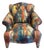 Late 20th Century Postmodern Abstract Upholstered Lounge Chair For Sale