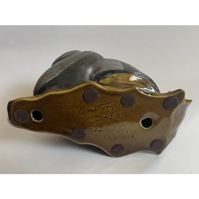 Vintage Anthony Freeman McFarlin California Pottery 11" Snail Figurine For Sale In Dallas - Image 6 of 7