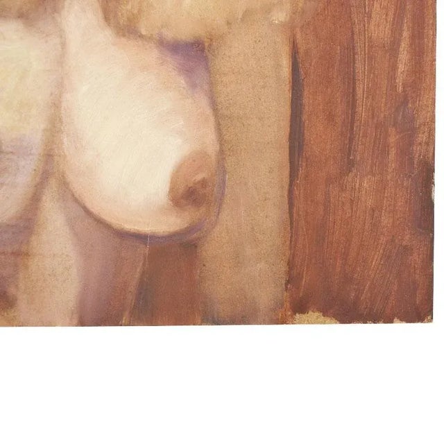 Original Clair Seglem Tall Portrait Painting of a Nude Blonde Woman 12" X 18" For Sale - Image 4 of 10