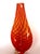 Handblown Art Glass With Reticello Pattern in Tangerine and Red in Murano Style For Sale In Chicago - Image 6 of 14