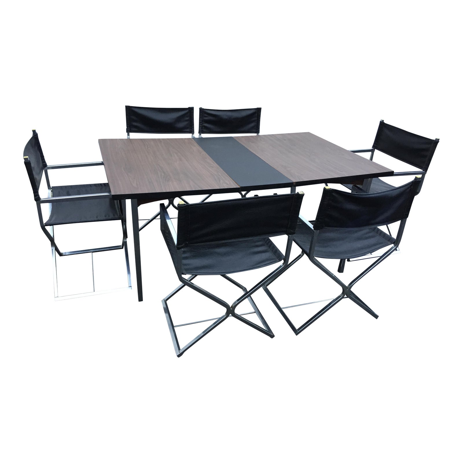Virtue Brothers MidCentury Director Chairs & Table Set of 7 Chairish