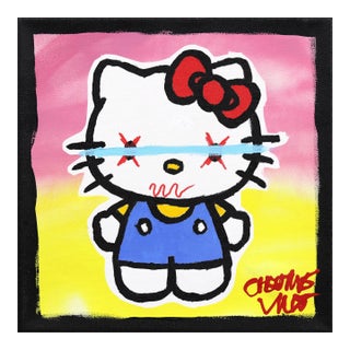 Hello Kitty - Pop Art Character Inspired Painting on Canvas Original Artwork by Randy Morales For Sale