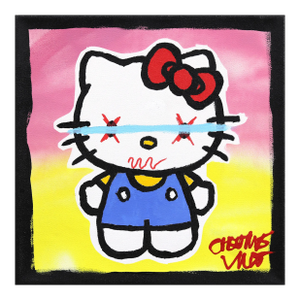 Hello Kitty - Pop Art Character Inspired Painting on Canvas Original Artwork by Randy Morales