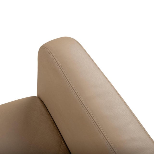 Quant Armchair Leather Beige Sand by COR For Sale - Image 6 of 14