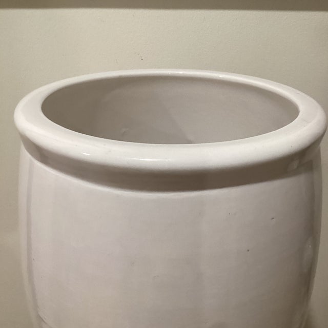 Contemporary Contemporary Ceramic Glossy and Glazed Jar Planter For Sale - Image 3 of 12