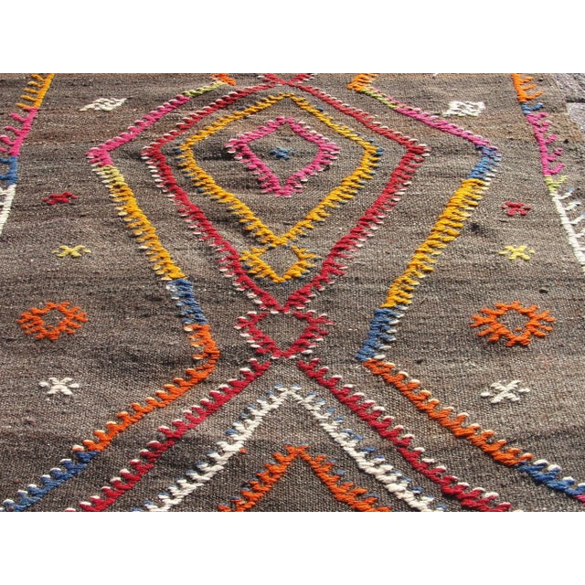 Vintage Turkish Kilim Runner Rug , Area Kilim for Livingroom,Bedroom , For Sale - Image 9 of 11