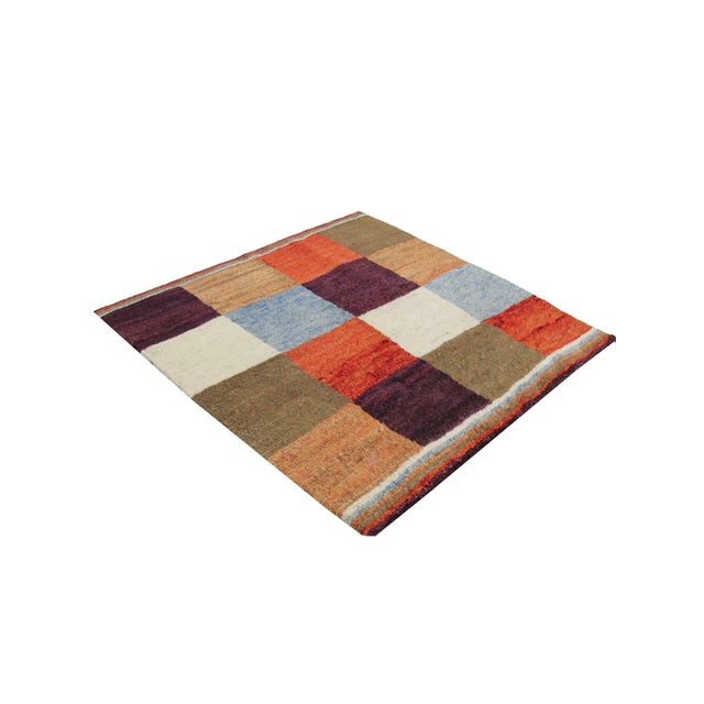 Exact Size: 3'6" x 3'8" Color: Multi Age: New Materials: Wool Construction: Hand Knotted