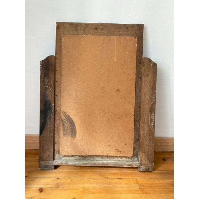 1920s Large Art Deco Wooden Mirror, 1920 For Sale - Image 5 of 6
