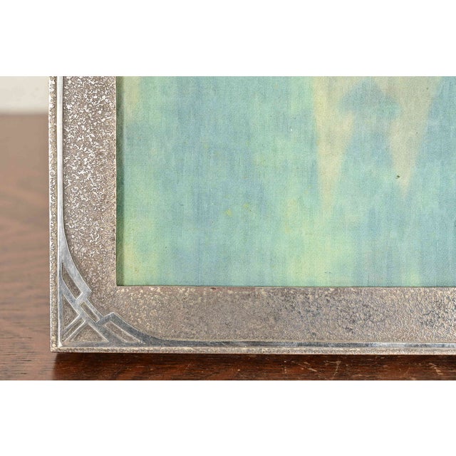 Silver Tiffany Studios New York Art Deco Silvered Bronze Picture Frame For Sale - Image 8 of 14