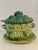 Vintage Portuguese Majolica Broccoli Tureen With Original Ladle & Underplate For Sale - Image 4 of 14