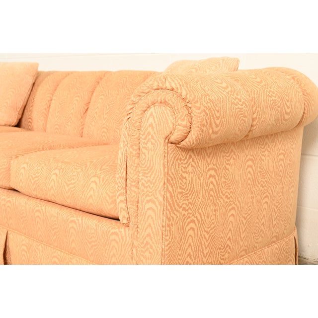 Baker Furniture English Traditional Custom Upholstered Roll Arm Sofa For Sale - Image 9 of 15