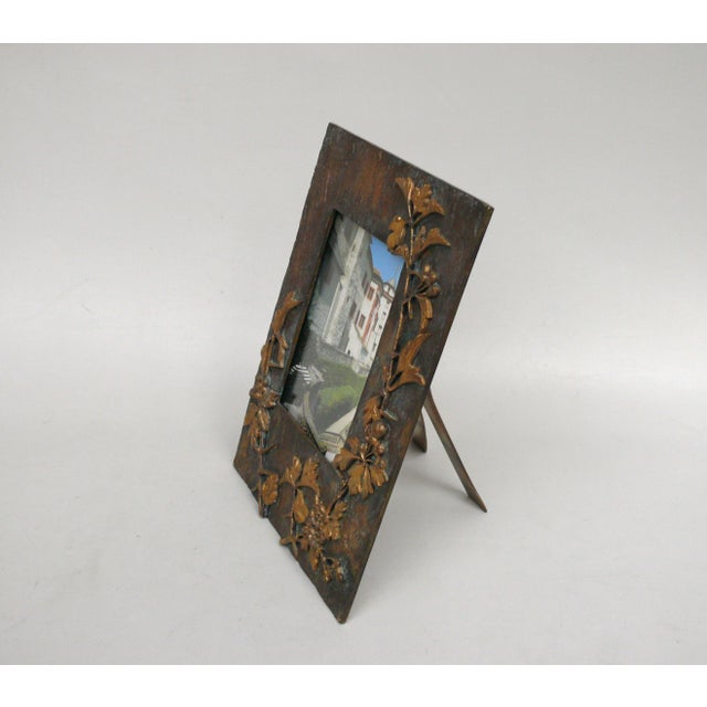 Art Nouveau Bronze Picture Frame by M. Paris, 1890s For Sale - Image 3 of 18