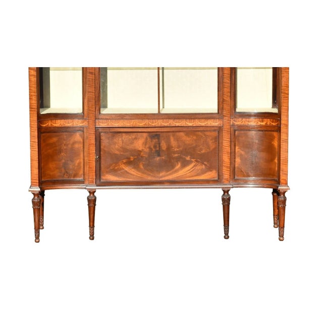Edwardian Mahogany Inlaid Display Cabinet, 1900 For Sale - Image 4 of 7