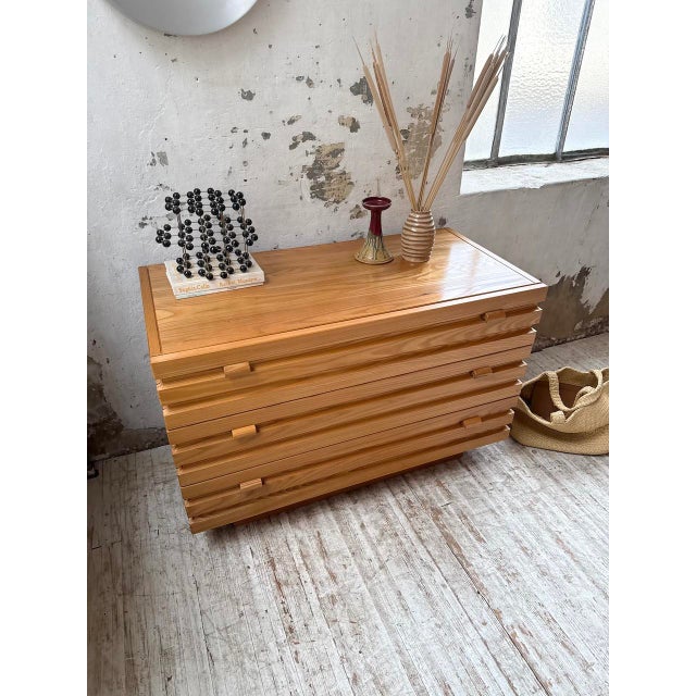 Wood Elm Chest of Drawers from Regain, 1970s For Sale - Image 7 of 18