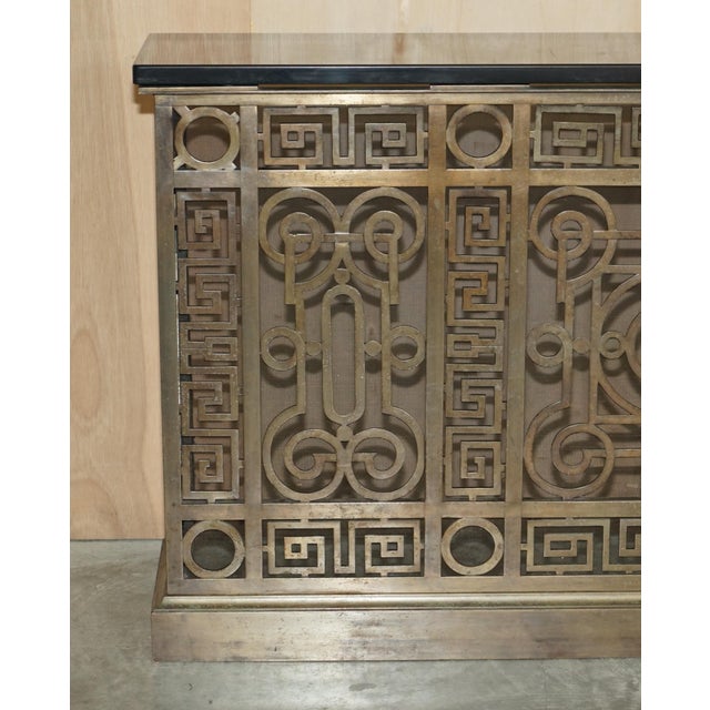 Fine Antique 1880 Gilt Bronze & Marble Radiator Cover Console Table For Sale - Image 3 of 18