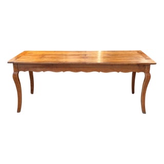 19th Century French Cherry Farm Table For Sale
