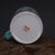 Chinese Vintage Chinese Porcelain Lidded Mug, Turquoise Hand Painted Floral Cup For Sale - Image 3 of 6
