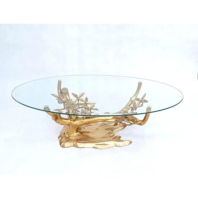 Brass Bonsai Coffee Table attributed to Willy Daro, 1970s For Sale - Image 6 of 11