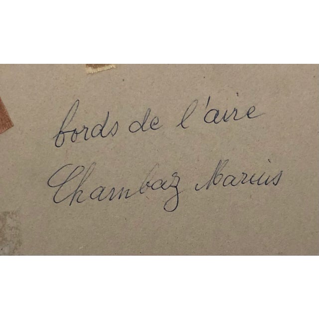 Marius Chambaz, Bord de l'Aire, Genève, 1934, Oil on Cardboard, Framed For Sale - Image 9 of 10