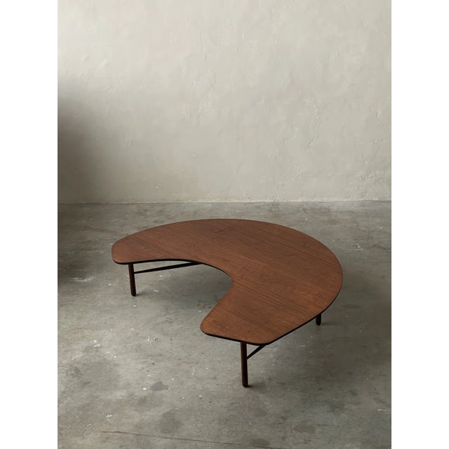 Mid-Century Modern Attributed to Greta Grossman Crescent Coffee Table for Glenn of California For Sale - Image 3 of 9