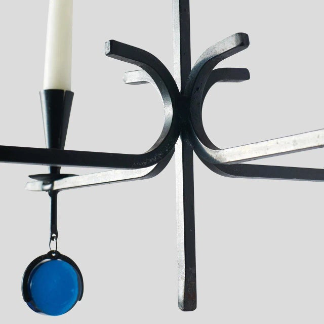 Kosta Boda Chandelier with Four Arms by Gunnar Ander For Sale - Image 4 of 7