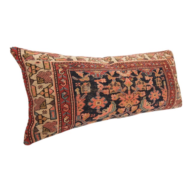 Antique Persian Melair Style Handwove Rug Pillow Cushion - For Sale