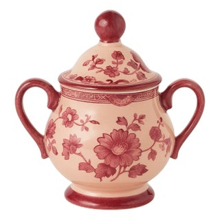 Richard Ginori "Oriente" Pink Porcelain Sugar Bowl For Sale