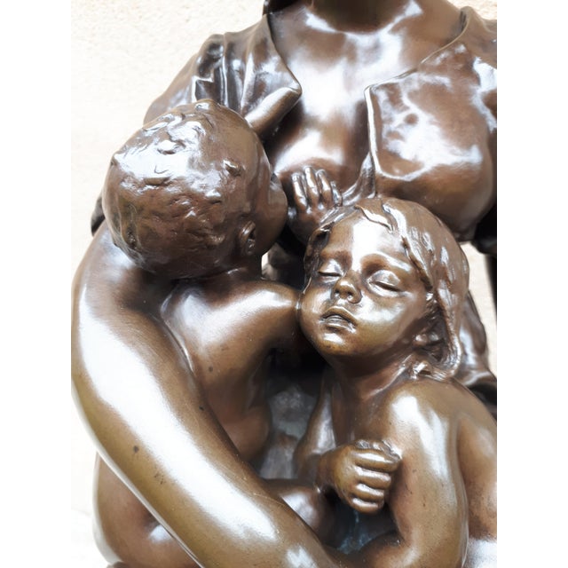Bronze Sculpture of a Breastfeeding Mother by Paul Dubois, 1800s For Sale - Image 13 of 18