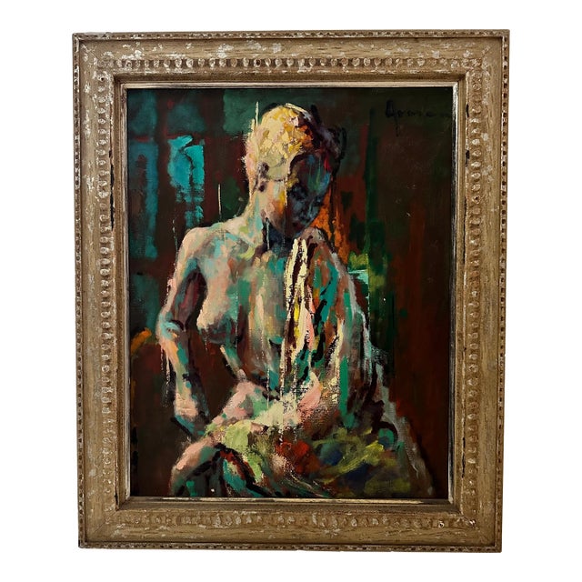 Mid Century Nude Female Painting For Sale