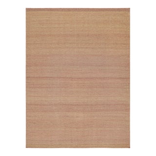Rug & Kilim’s Contemporary Kilim Rug in Pink and Beige Chevrons For Sale