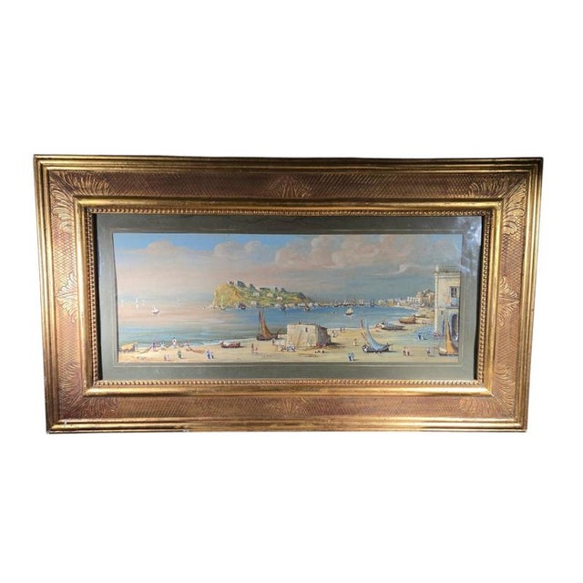 Arab Port, 1900, Large Watercolor, Framed For Sale - Image 17 of 18