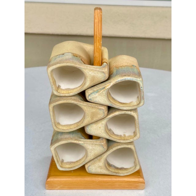 1970s 1970s Rodolfo Padilla Signed Stacking Pottery Espresso Mugs - 7pc.Set For Sale - Image 5 of 10