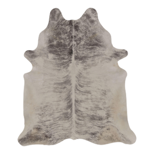 Rug & Kilim’s Large Cowhide Rug in Light Gray and Cream Tones