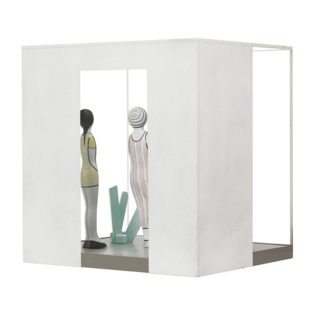Guglielmo Gusella - A Gallery Opening, C. 1980s Mixed-Media Table Sculpture For Sale - Image 4 of 8