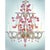Glass Pink and Transparent Venetian Murano Glass Chandelier by Simoeng for Simoeng For Sale - Image 7 of 7