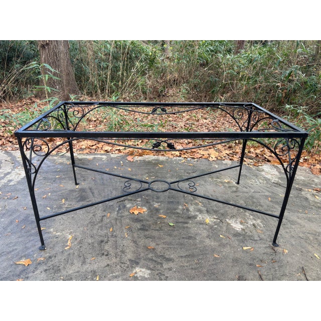 Mediterranean 1930s Early Salterini Iron Patio Table Base, Attributed For Sale - Image 3 of 10