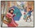 This painting, titled "Puppy's First Snow", is an alluring depiction of a wintery day, that is saturated with vibrant...
