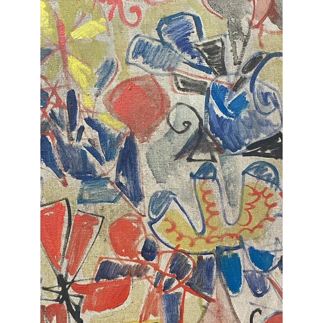 1960s "Flight of Fancy" Abstract Expressionist Oil Painting by Sara Skolinik, Framed For Sale In New York - Image 6 of 13