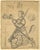 An original 1875 graphite drawing, Heinrich Schlitt, German Medieval Costume Studies.This striking sheet of illustrations...